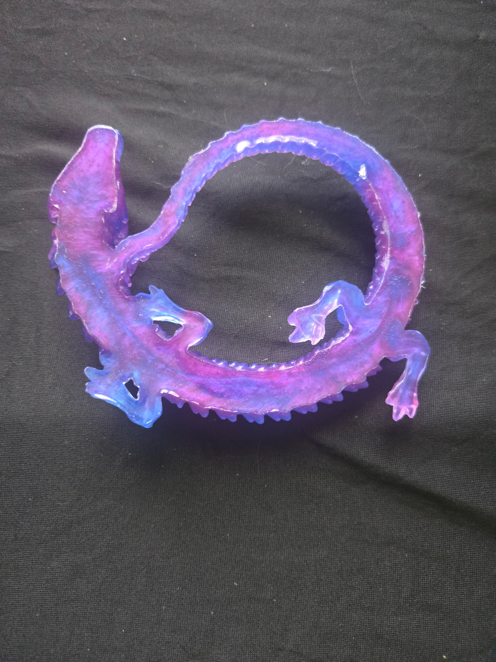 Purple dragon figurine