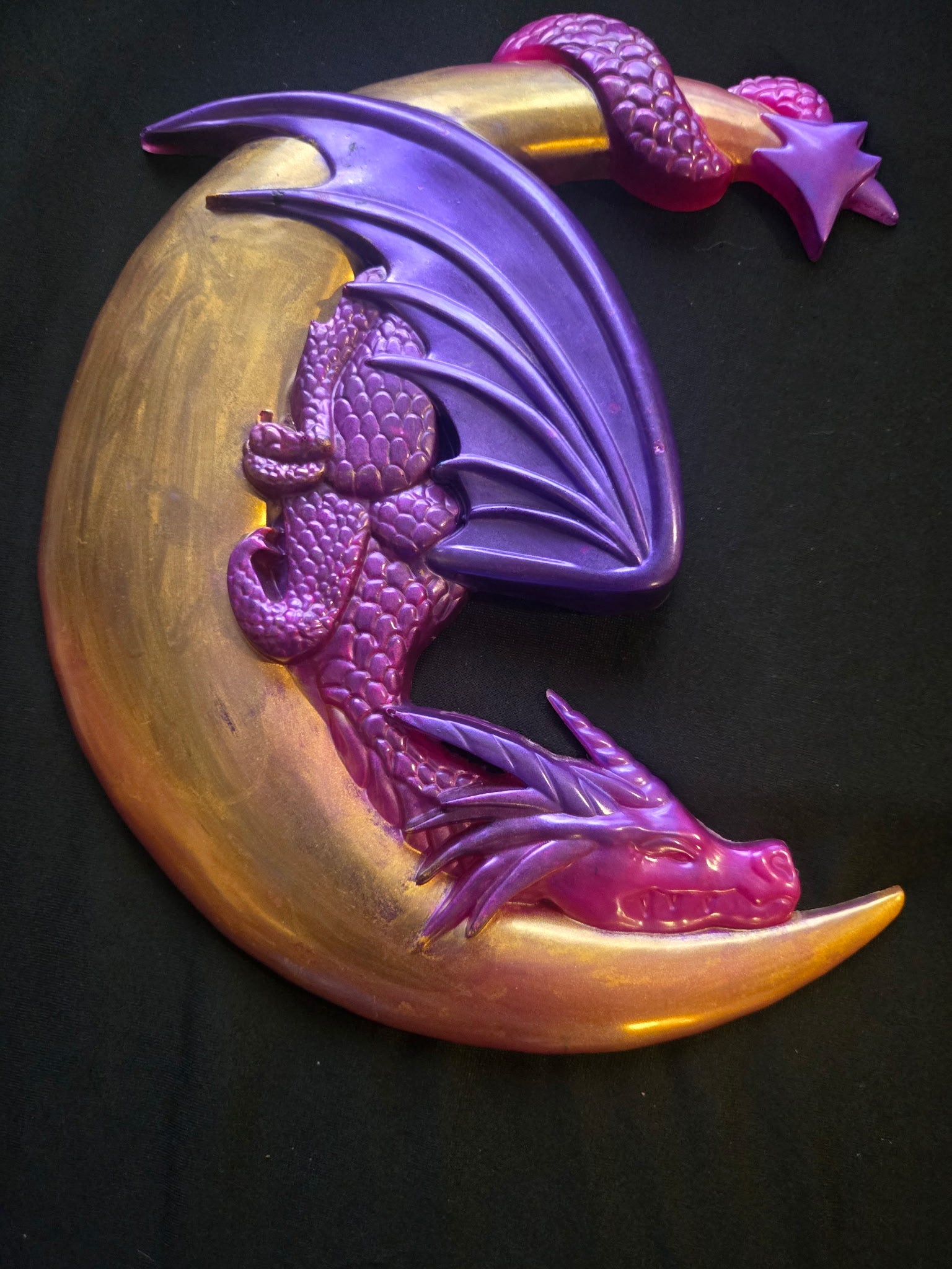 Dragon on the moon wall art