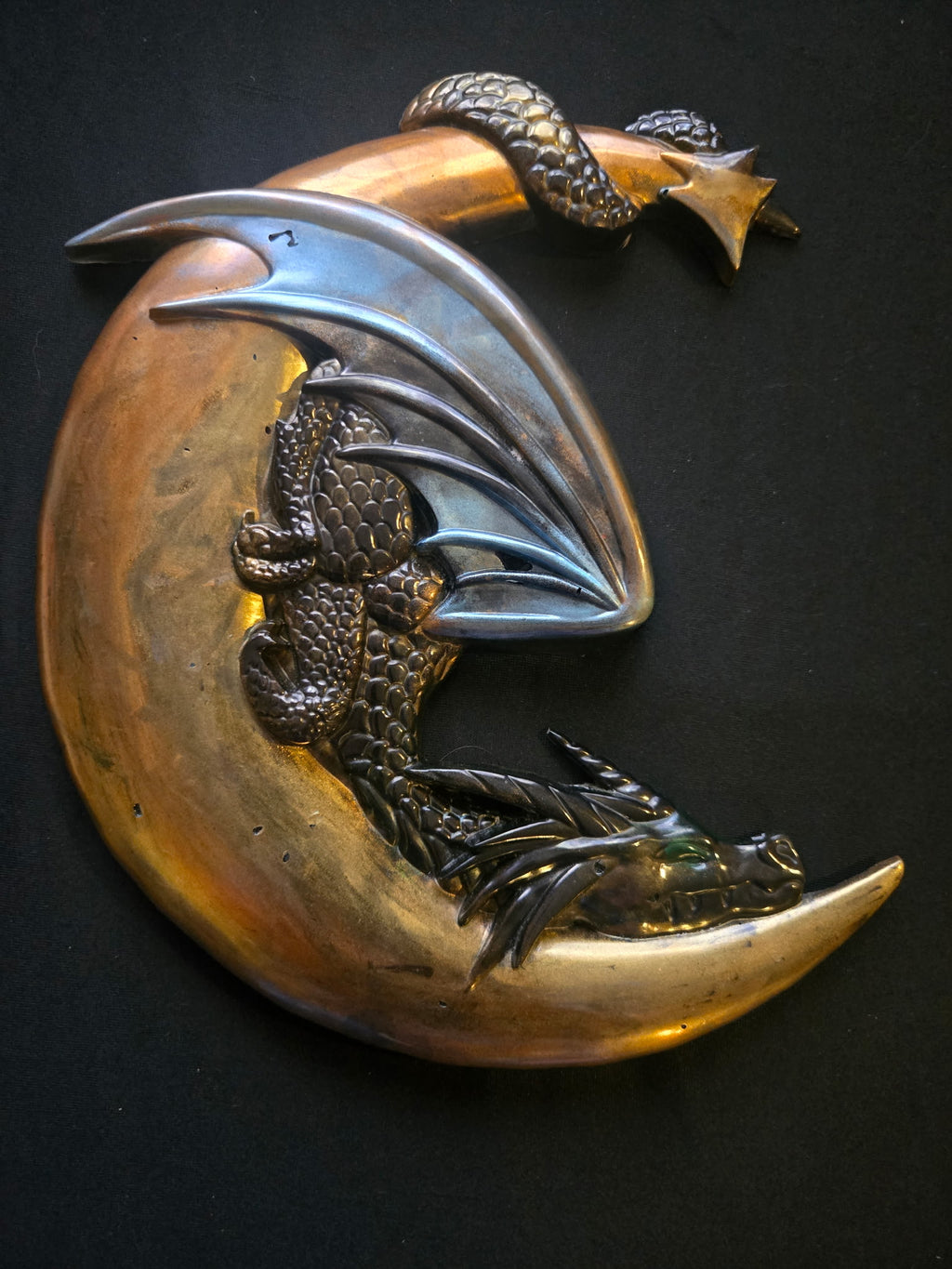 Dragon on the moon wall art