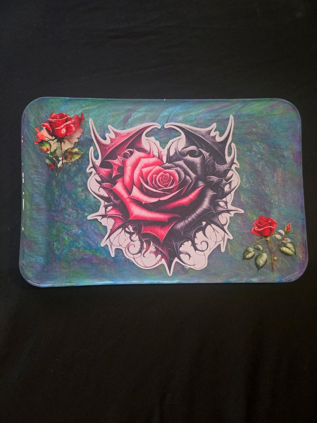 Rose heart wall plaque