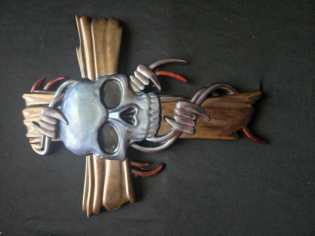 Skull and cross wall art