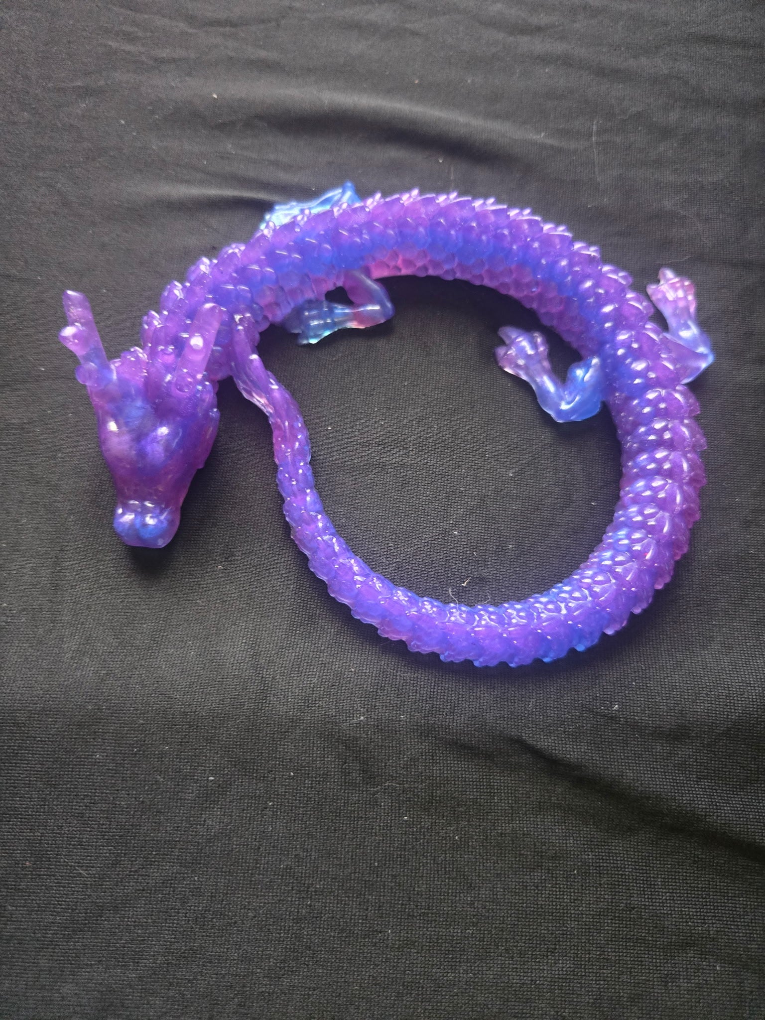 Purple dragon figurine