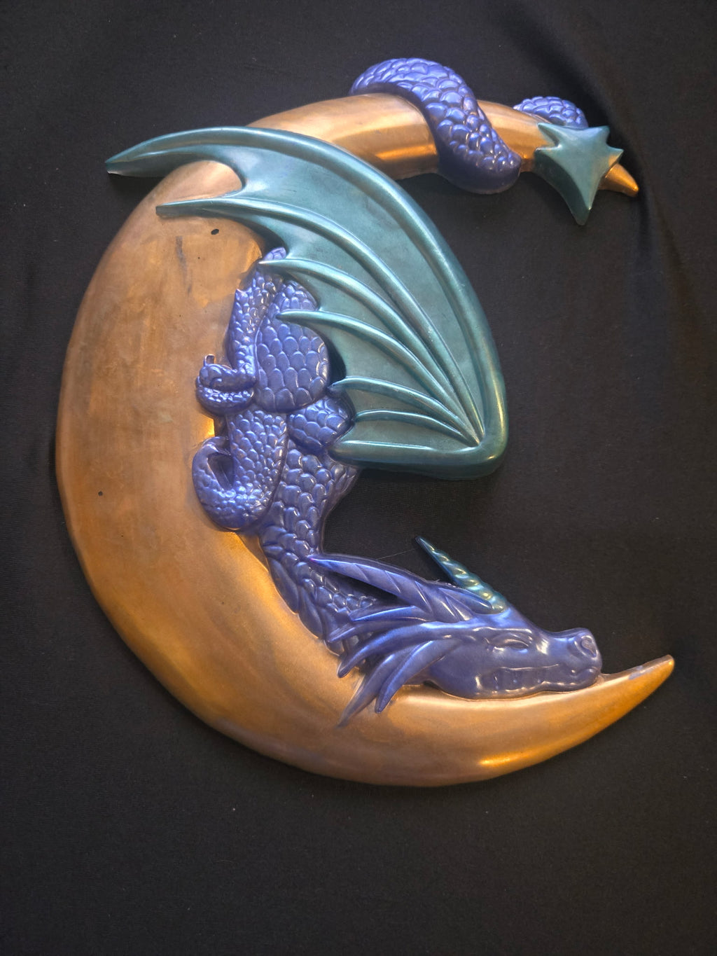 Dragon on the moon wall art